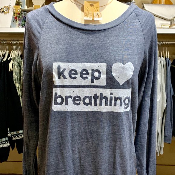 Keep Breathing Long Sleeve T - Picture 1 of 2